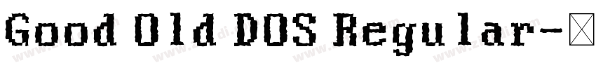 Good Old DOS Regular字体转换
